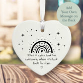 personalised-porcelain-hanging-heart-when-it-rains-keepsake|LLUV4190|Luck and Luck| 1
